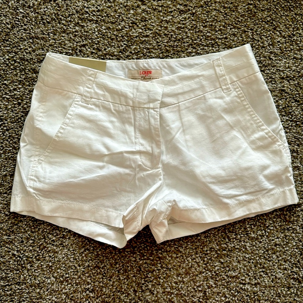 J. Crew Chino City Fit White Shorts